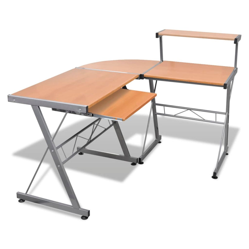 Computer Desk Workstation With Pull Out Keyboard Tray Black