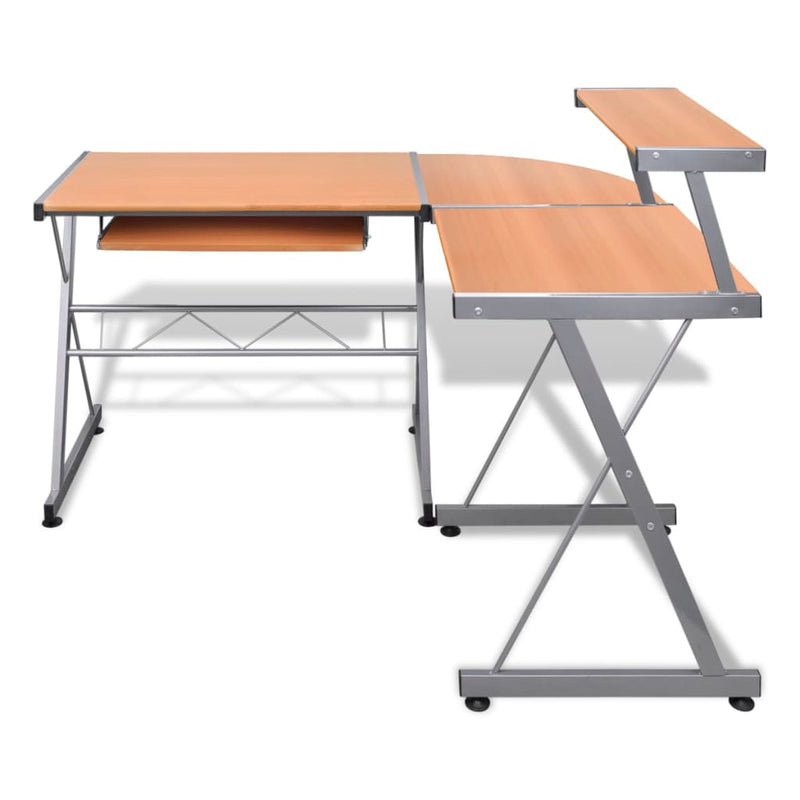 Computer Desk Workstation With Pull Out Keyboard Tray Black