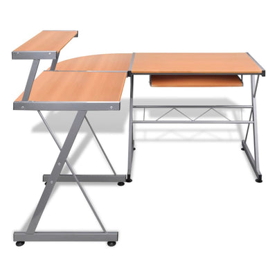 Computer Desk Workstation With Pull Out Keyboard Tray Black