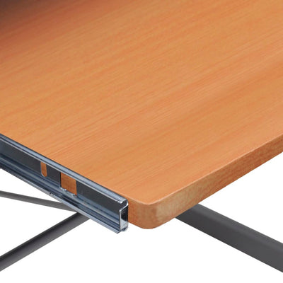 Computer Desk Workstation With Pull Out Keyboard Tray Black