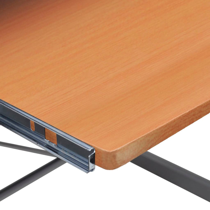 Computer Desk Workstation With Pull Out Keyboard Tray Black