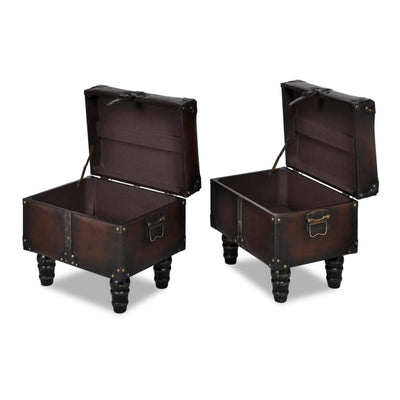 vidaXL Storage Bench Set 3 pcs Brown
