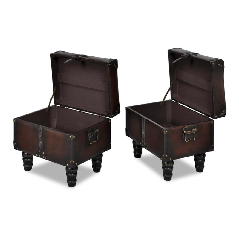 vidaXL Storage Bench Set 3 pcs Brown
