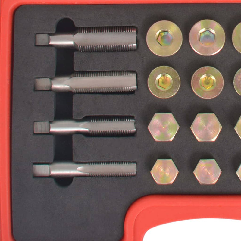 vidaXL Oil Drain Plug Repair Kit 64 pcs Set M13 M15 M17 M20