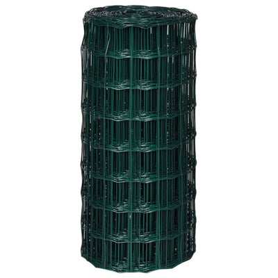 vidaXL Euro Fence Steel 25x1.0 m Green