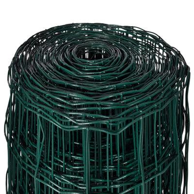 vidaXL Euro Fence Steel 25x1.0 m Green