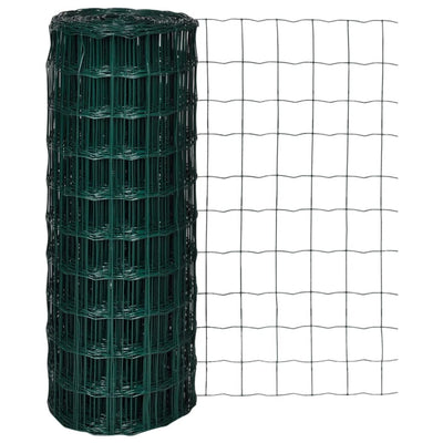 vidaXL Euro Fence Steel 25x1.0 m Green