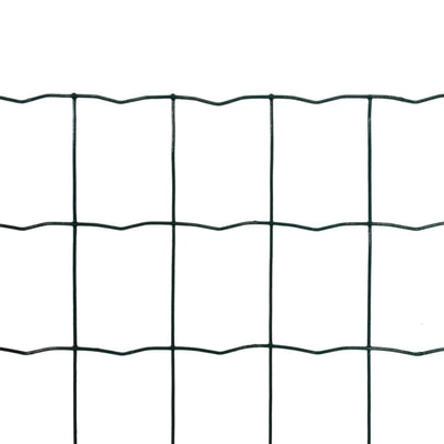 vidaXL Euro Fence Steel 25x1.0 m Green