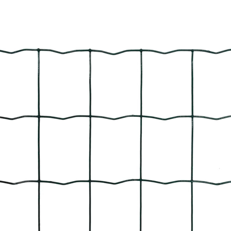 vidaXL Euro Fence Steel 25x1.0 m Green