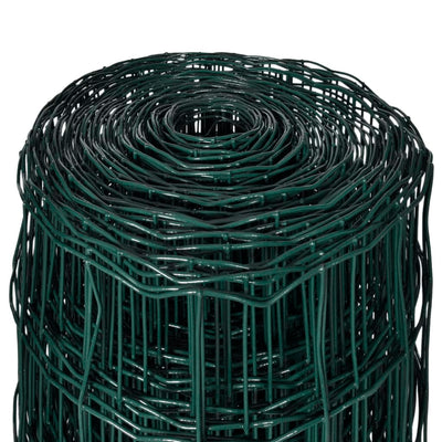 vidaXL Euro Fence Steel 25x1.0 m Green