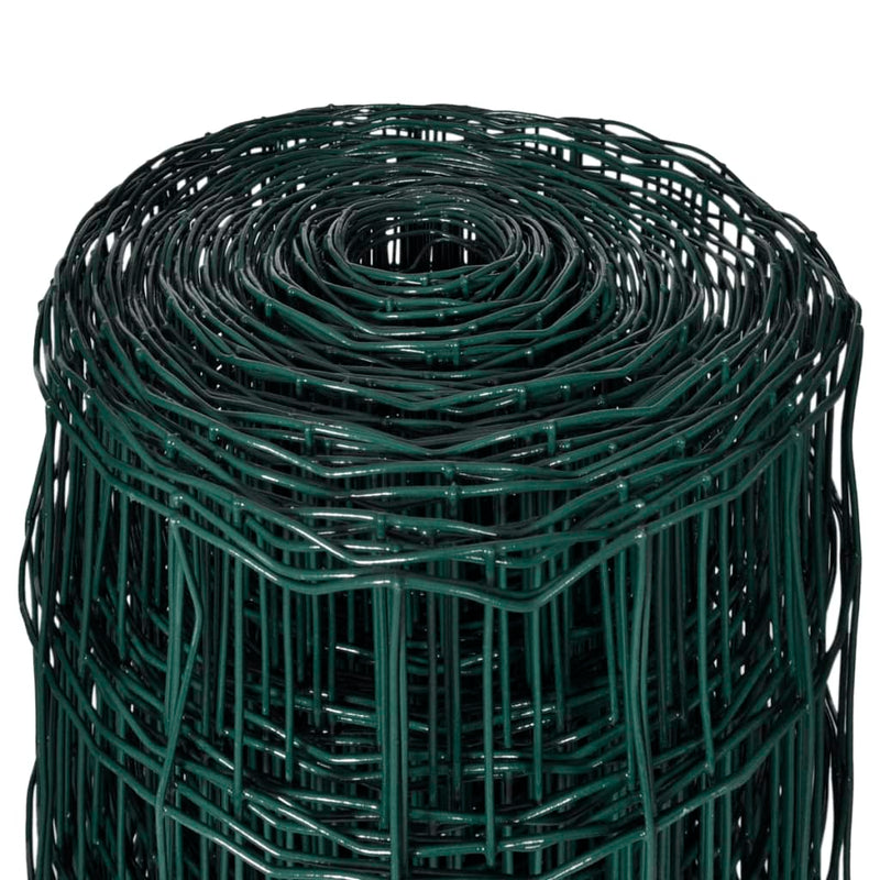 vidaXL Euro Fence Steel 25x1.0 m Green