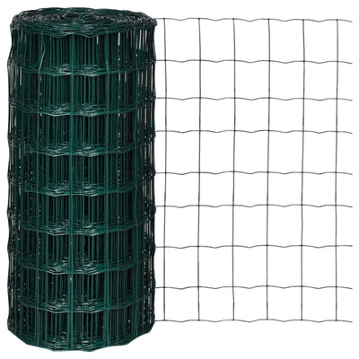 vidaXL Euro Fence Steel 25x1.0 m Green