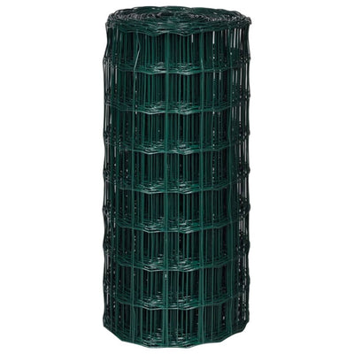 vidaXL Euro Fence Steel 25x1.0 m Green