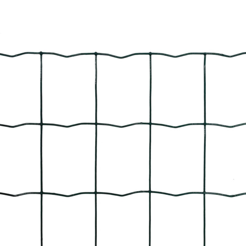 vidaXL Euro Fence Steel 25x1.0 m Green
