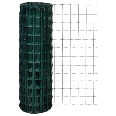 vidaXL Euro Fence Steel 25x1.0 m Green