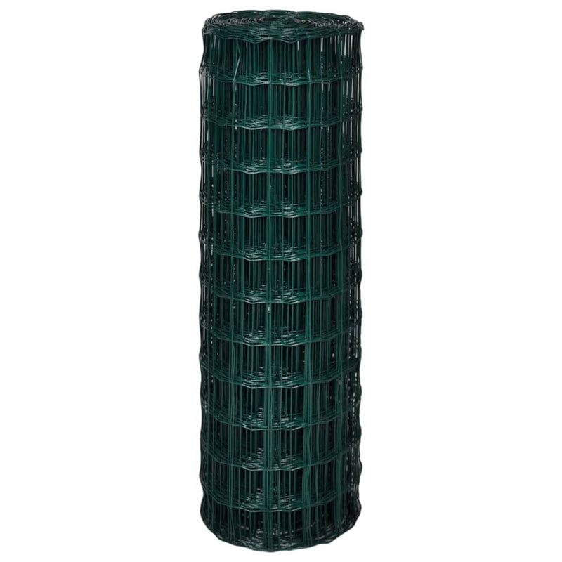vidaXL Euro Fence Steel 25x1.0 m Green