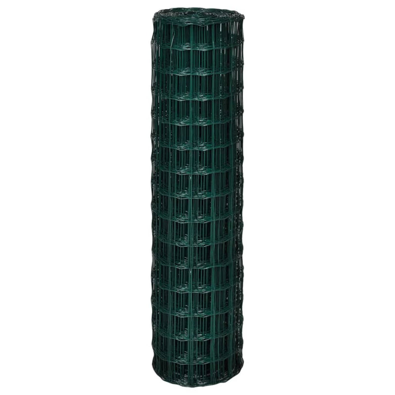 vidaXL Euro Fence Steel 25x1.0 m Green