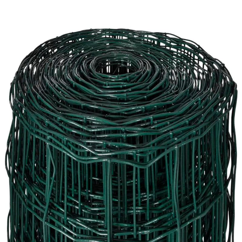 vidaXL Euro Fence Steel 25x1.0 m Green