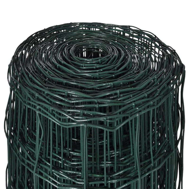 vidaXL Euro Fence Steel 25x1.0 m Green