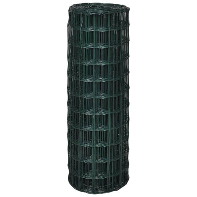 vidaXL Euro Fence Steel 25x1.0 m Green
