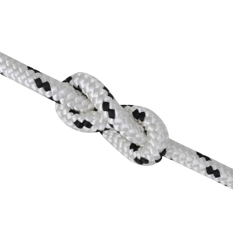 vidaXL Braided Rope Coil Boat Line Polyester 6 mm x 50 m