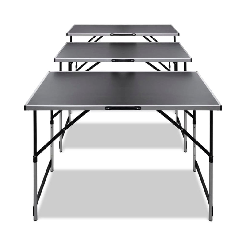 vidaXL Pasting Table 3 pcs Foldable Height Adjustable