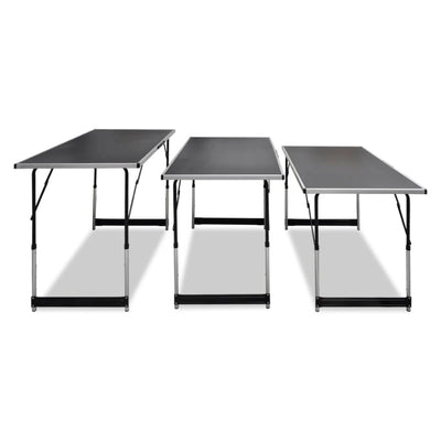 vidaXL Pasting Table 3 pcs Foldable Height Adjustable