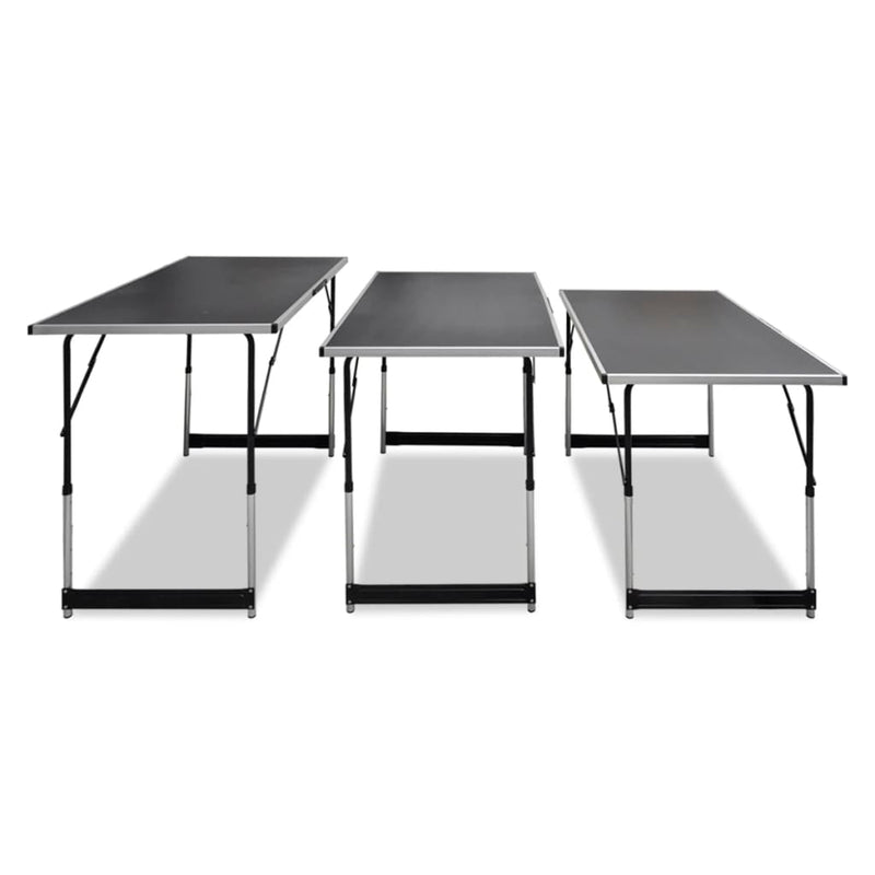 vidaXL Pasting Table 3 pcs Foldable Height Adjustable