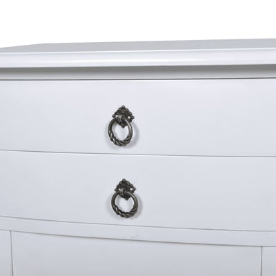 vidaXL Nightstand with 2 Drawers White