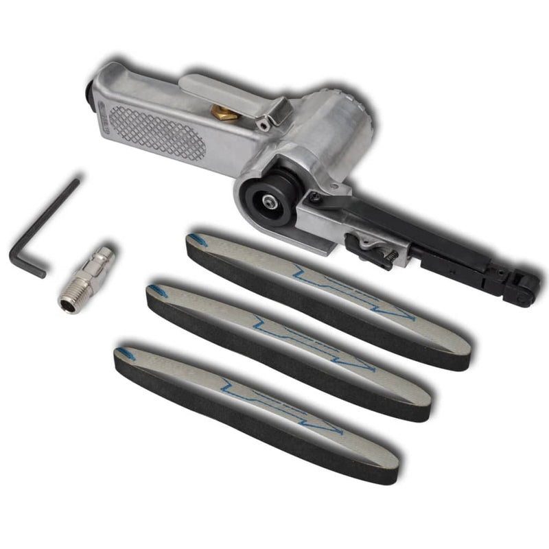 vidaXL Airpress Pneumatic Belt Sander with 3 Pcs Belts