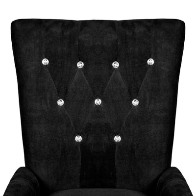 vidaXL Armchair Black Velvet