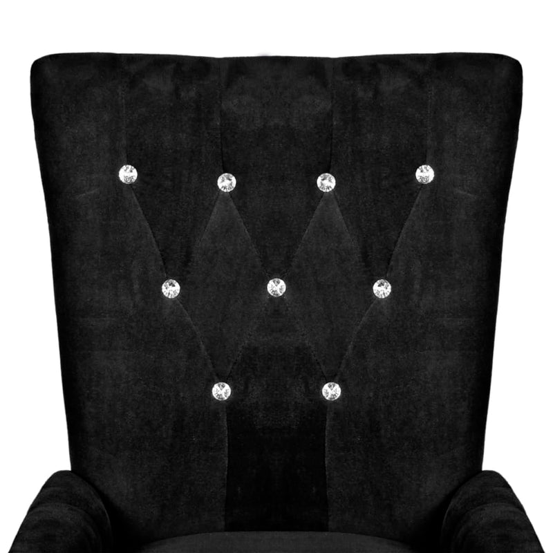 vidaXL Armchair Black Velvet