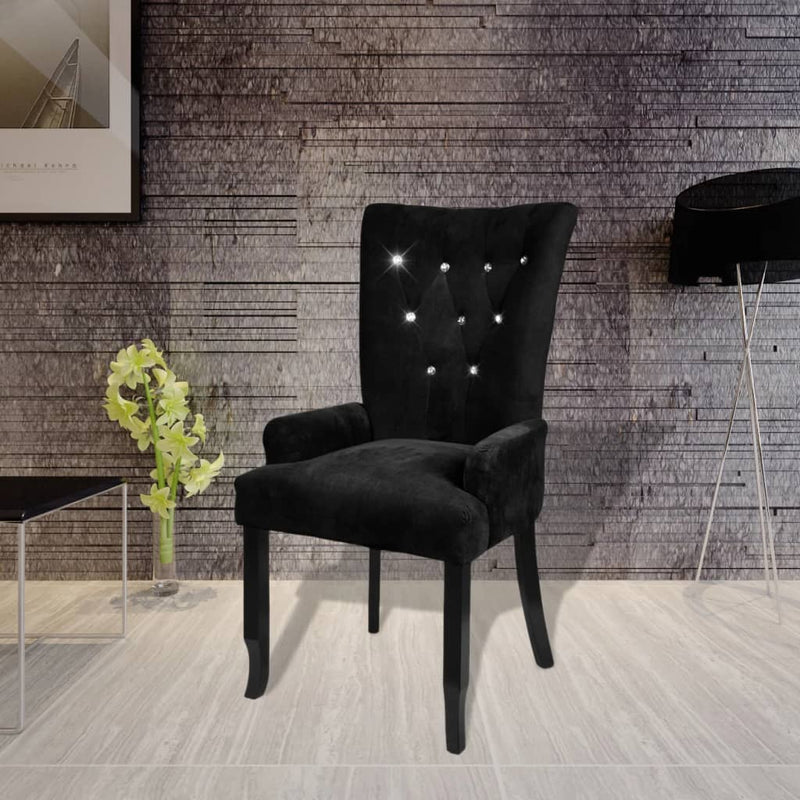 vidaXL Armchair Black Velvet