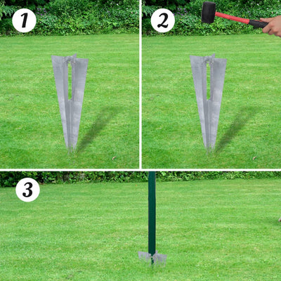 vidaXL Chain Link Fence with Posts Spike Steel 1.5x15 m