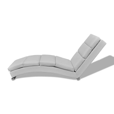 vidaXL Chaise Longue Black Faux Leather