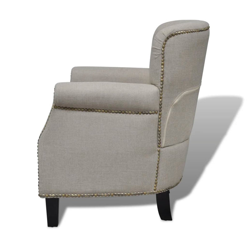 vidaXL Armchair Grey Fabric