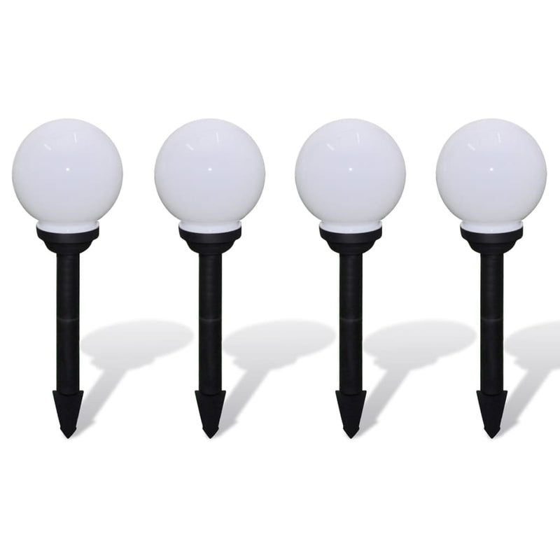 vidaXL Outdoor Pathway Lamps 4 pcs LED 15 cm with Ground Spike