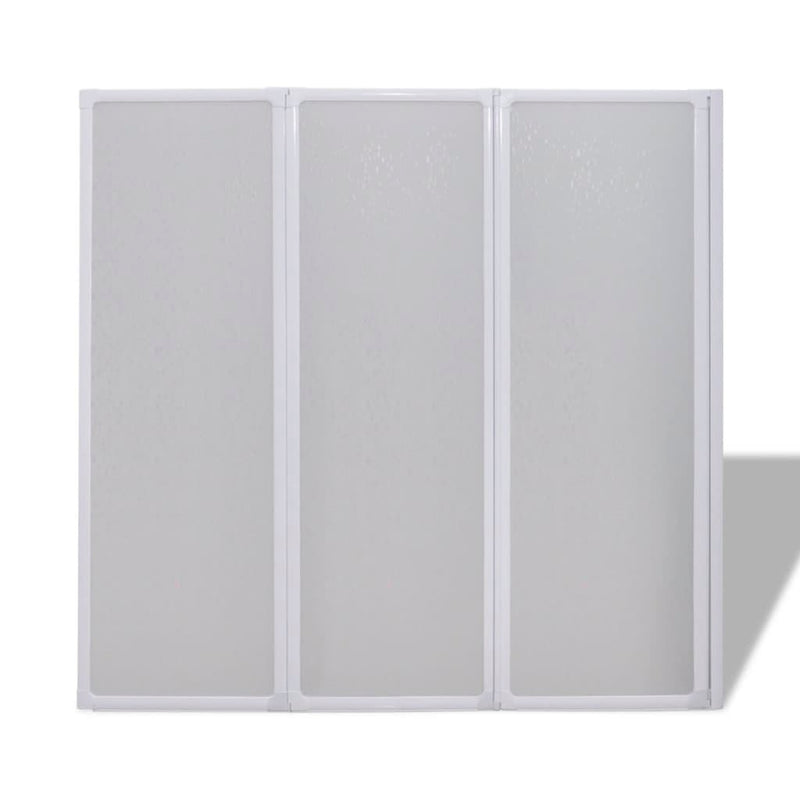 Shower Bath Screen Wall 117 x 120 cm 3 Panels Foldable