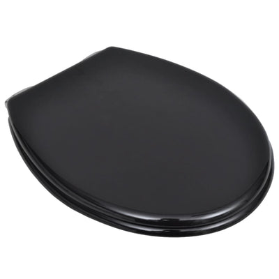 vidaXL Toilet Seats with Soft Close Lids MDF Black