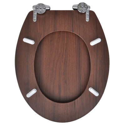 vidaXL Toilet Seats with Soft Close Lids MDF Black