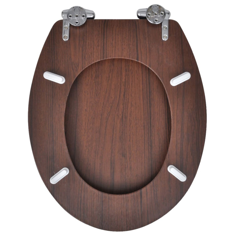 vidaXL Toilet Seats with Soft Close Lids MDF Black