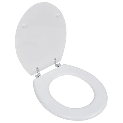 vidaXL WC Toilet Seat MDF Lid Simple Design Black