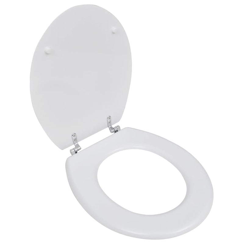 vidaXL WC Toilet Seat MDF Lid Simple Design Black