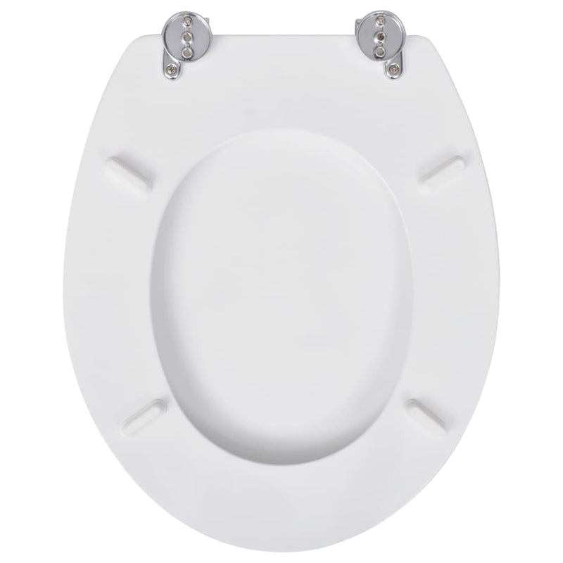 vidaXL WC Toilet Seat MDF Lid Simple Design Black