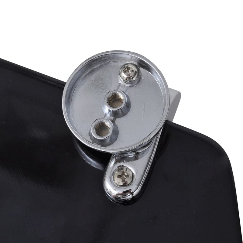 vidaXL WC Toilet Seat MDF Lid Simple Design Black