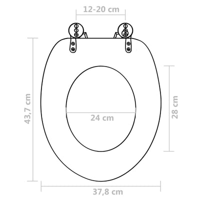 vidaXL WC Toilet Seat MDF Lid Dolphins