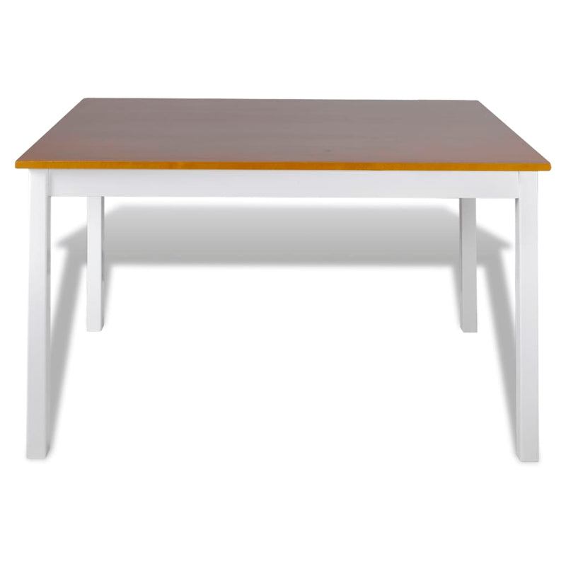 vidaXL 5 Piece Dining Set Brown and White