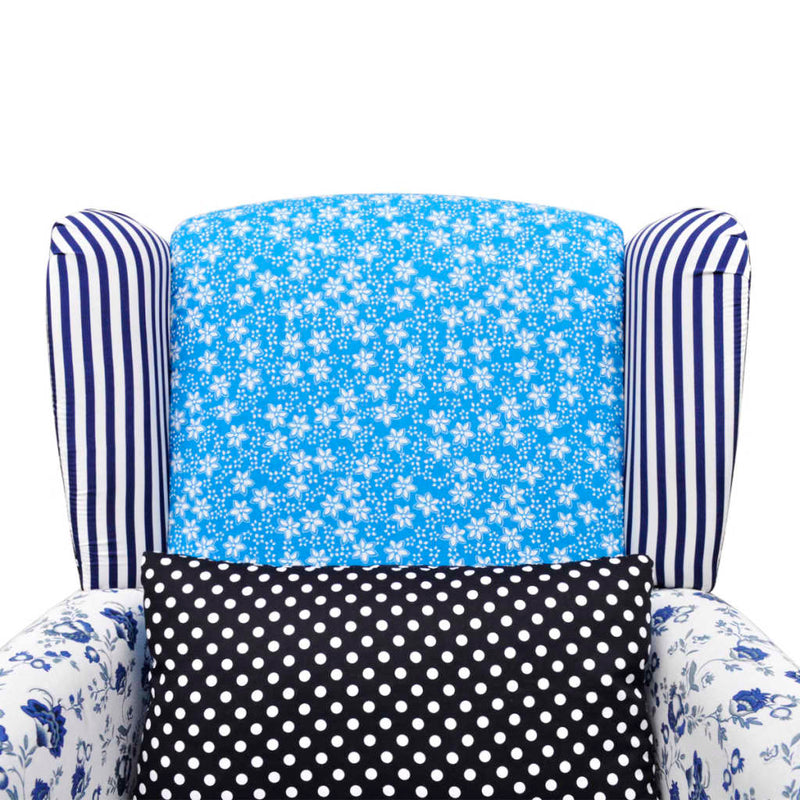 vidaXL Armchair with Patchwork Design Fabric