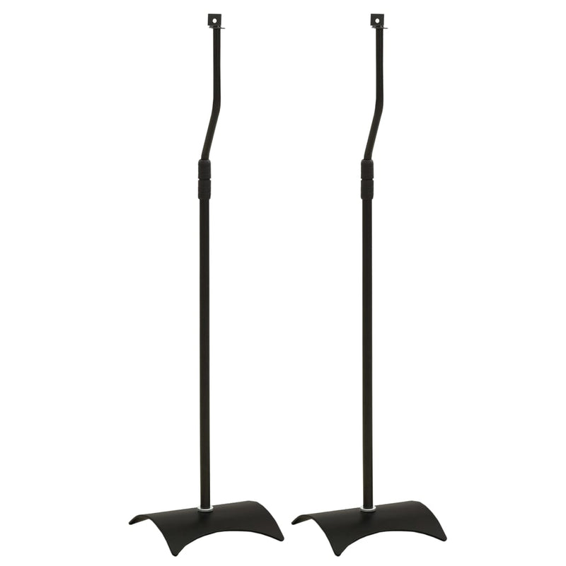 vidaXL Universal Speaker Stand 2 pcs Black