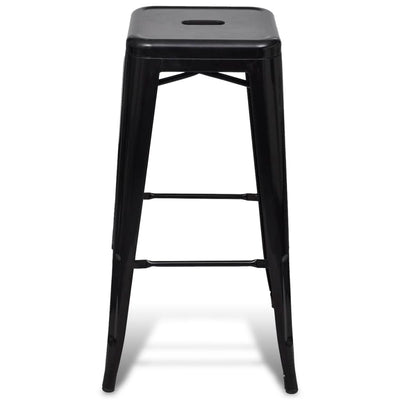 vidaXL Bar Stools 2 pcs White Steel